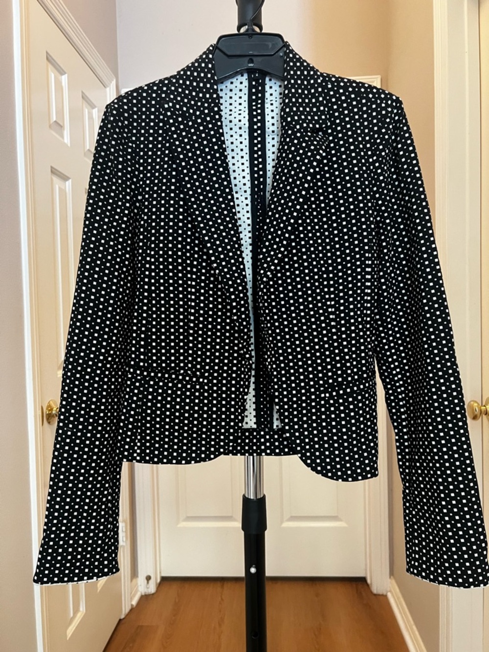 Amanda & Chelsea Black Blazer with White Polka Dots